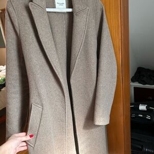 Abercrombie & Fitch Wool Beige Trench Coat